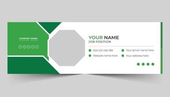 Standard And professional Email signature vector