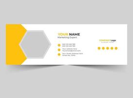 Standard And professional Email signature vector