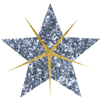 glimmend schitteren ster. hemel- element. transparant PNG clip art