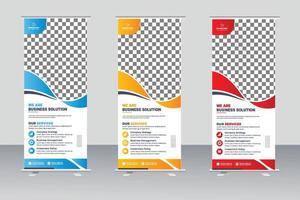 Corporate roll up banner design template vector