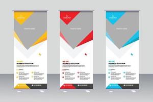 Corporate roll up banner design template vector