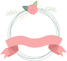 rose hip retro  valentines ribbon wreath png