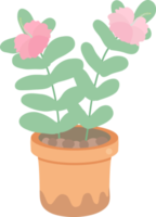 cute tiny flower in pot png