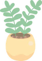 cute minimal cactus and succulent in pot png