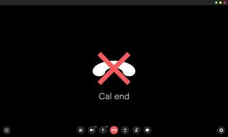 Broken call. Conception of end video conference. Mockup of online call vector