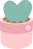 cute minimal cactus and succulent in pot png