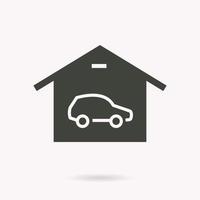 icono de coche de garaje. ilustración vectorial para diseño gráfico y web. vector