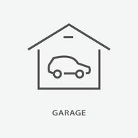 Car garage icon on white background. vector