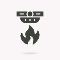 Smoke detector icon. Vector illustration for graphic and web design.