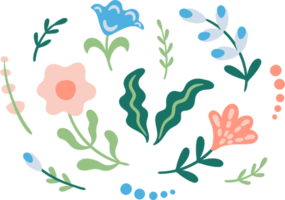 Decorative abstract flowers. png