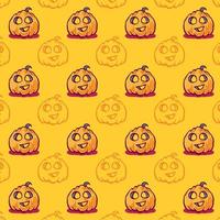 halloween pumpkin pattern seamless texture vector