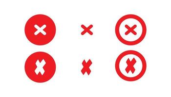 Set of Wrong Icon vector