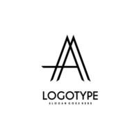 moderno inicial aa logo carta concepto de diseño simple y creativo vector