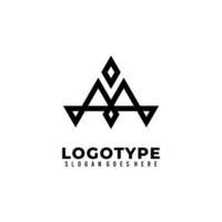 Modern initial AA logo letter simple and creative design concept vector