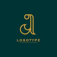 Modern initial AA logo letter simple and creative design concept vector