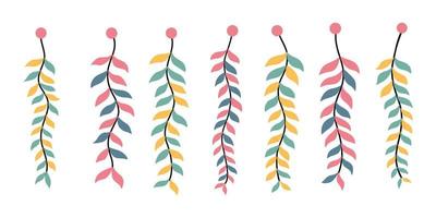 elementos navideños diseñados en estilo garabato para decoraciones temáticas navideñas, tarjetas, álbumes de recortes, impresiones digitales, diseños de bolsos, patrones de tela y más. vector