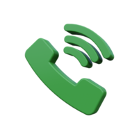 Phone call icon with speech bubble. 3d render. png