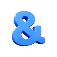 3d rendering ampersand sign png