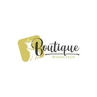 Fashion boutique vector logo illustration