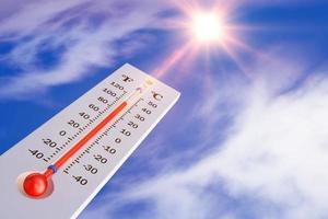 thermometer and sun photo