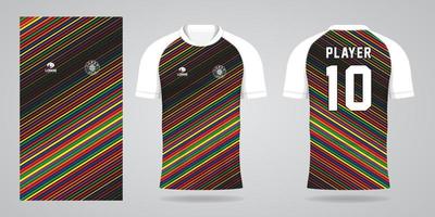 colorful football jersey sport design template vector