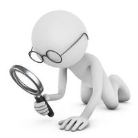 man with magnifying glass photo