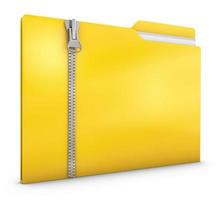 Yellow folder with zipper photo