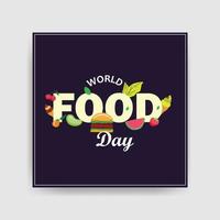 world food day banner design vector