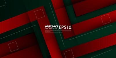 Abstract Modern Background with Red And Green Gradient Dark Color and Square Shape Element. Eps10 Vector