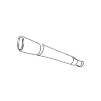 continuous line drawing telescope illustration vector isolated