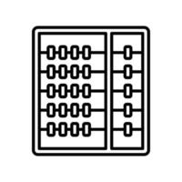 Abacus icon for chinese traditional calculating in black outline style vector