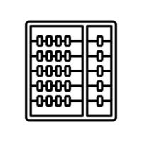 Abacus icon for chinese traditional calculating in black outline style vector