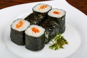 Salmon roll dish photo