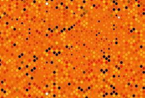 Dark Orange vector background with bubbles.