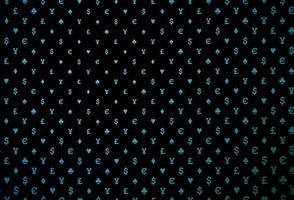 Dark blue vector pattern with symbol of cards.