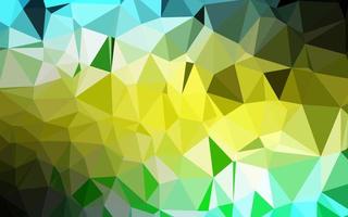 Light Green, Yellow vector polygon abstract backdrop.