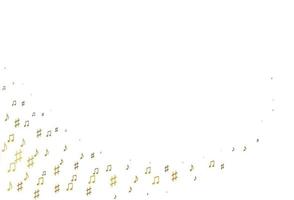 Light Yellow, Orange vector backdrop with music notes.