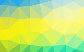 Fondo abstracto de polígono de vector azul claro, amarillo.