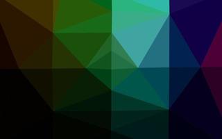 Dark Multicolor, Rainbow vector blurry triangle pattern.