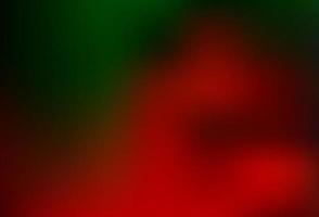 Dark Green, Red vector blurred shine abstract pattern.