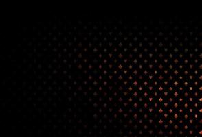 Dark orange vector texture with playing cards.