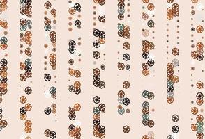 Light Orange vector pattern with christmas snowflakes.