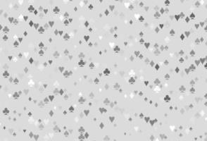 Light Silver, Gray vector pattern with symbol of cards.