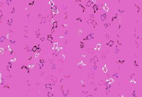 Light colorful vector pattern with music elements.