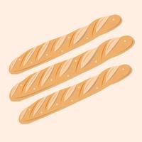 ilustración de vector de baguette para diseño gráfico y elemento decorativo