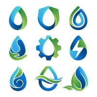 Set of Water Logo Concept vector