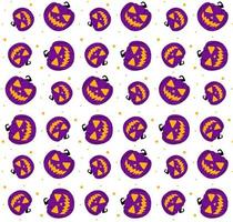 seamless, patrón, de, brillante, multicolor, haloween, calabazas vector