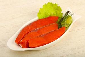 Salted salmon dish photo