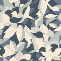 Vector flower and leaf layer illustration seamless repeat pattern