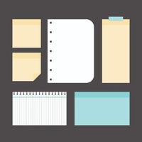 Flat Block Notes Collection vector